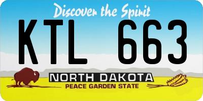 ND license plate KTL663