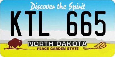 ND license plate KTL665