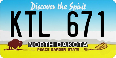 ND license plate KTL671