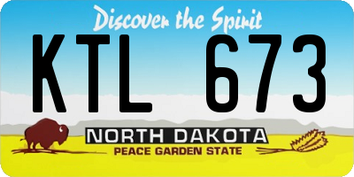 ND license plate KTL673