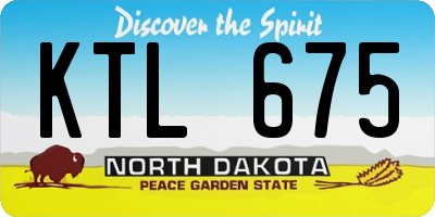 ND license plate KTL675
