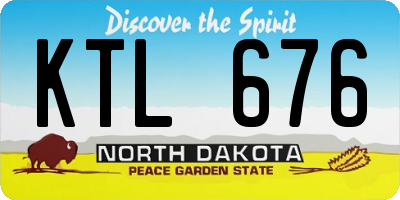 ND license plate KTL676