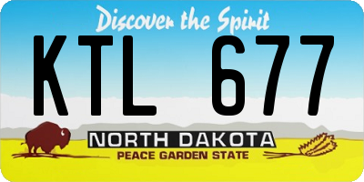 ND license plate KTL677