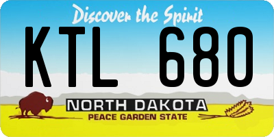 ND license plate KTL680