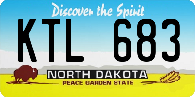 ND license plate KTL683