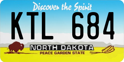 ND license plate KTL684