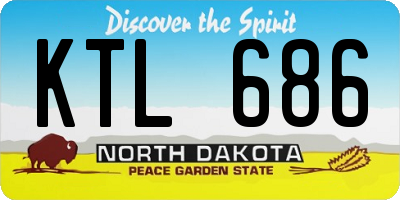 ND license plate KTL686