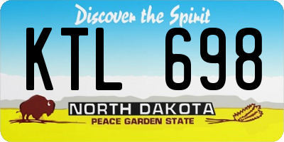 ND license plate KTL698