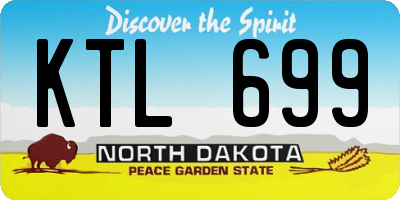 ND license plate KTL699