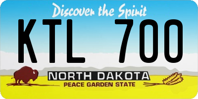 ND license plate KTL700