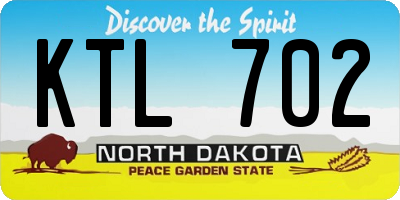 ND license plate KTL702