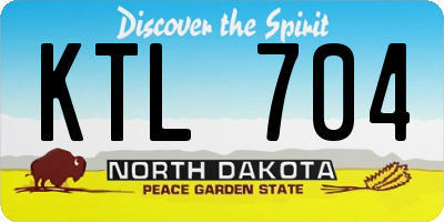 ND license plate KTL704