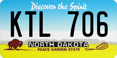 ND license plate KTL706