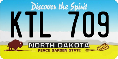 ND license plate KTL709