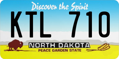 ND license plate KTL710