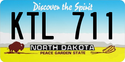 ND license plate KTL711
