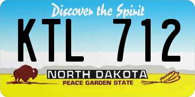 ND license plate KTL712