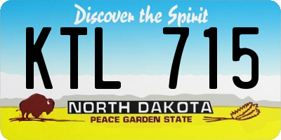 ND license plate KTL715
