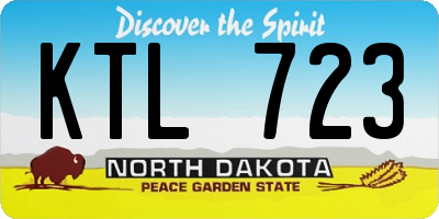 ND license plate KTL723