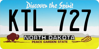 ND license plate KTL727