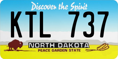 ND license plate KTL737