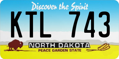 ND license plate KTL743