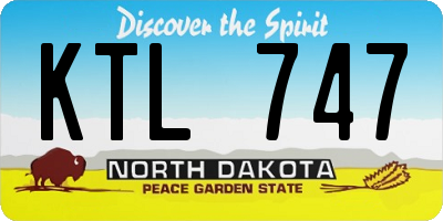 ND license plate KTL747