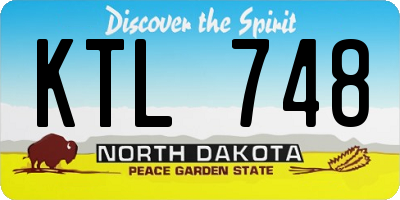 ND license plate KTL748