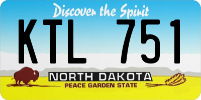 ND license plate KTL751