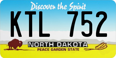 ND license plate KTL752