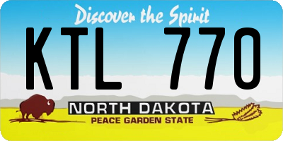 ND license plate KTL770