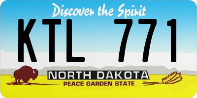 ND license plate KTL771