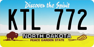 ND license plate KTL772