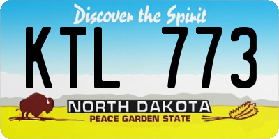 ND license plate KTL773
