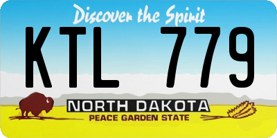 ND license plate KTL779