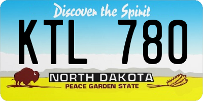 ND license plate KTL780