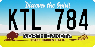 ND license plate KTL784