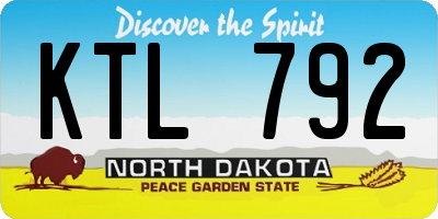 ND license plate KTL792