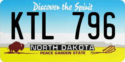 ND license plate KTL796