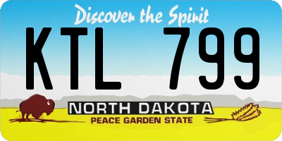 ND license plate KTL799
