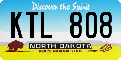 ND license plate KTL808