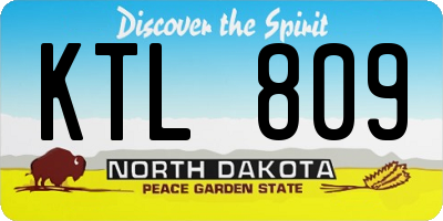 ND license plate KTL809