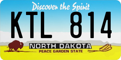 ND license plate KTL814