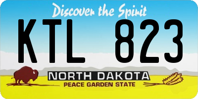 ND license plate KTL823