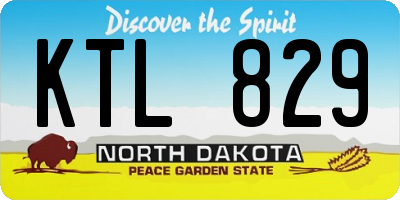 ND license plate KTL829