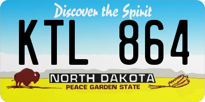 ND license plate KTL864
