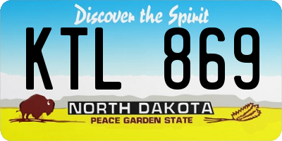 ND license plate KTL869