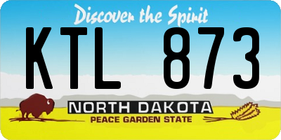 ND license plate KTL873