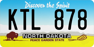 ND license plate KTL878