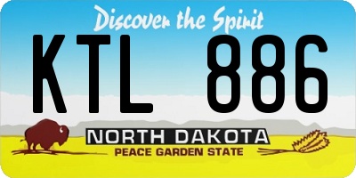 ND license plate KTL886